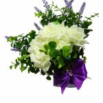 Set Lumanari Nunta, Personalizate, Mire Mireasa, 2 Bucati, Mov, Lavanda, 35 cm, LN017 - imagine 3