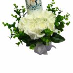 Set Lumanari Nunta, Personalizate, Mire Mireasa, 2 Bucati, Alb, 35 cm, LN019 - imagine 3