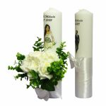 Set Lumanari Nunta, Personalizate, Mire Mireasa, 2 Bucati, Alb, 35 cm, LN021 - imagine 4