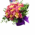 Set Lumanari Nunta, Personalizate, Mire Mireasa, 2 Bucati, Mov, 35 cm, LN024 - imagine 3