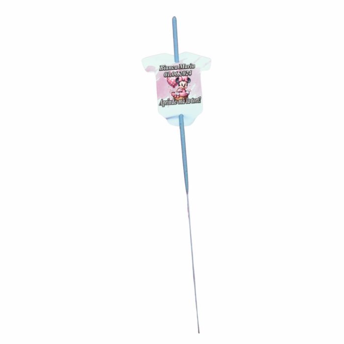 Artificie de Mana Botez, Aprinde-ma la tort, Personalizat, Minnie Mouse,  ABB001, 25cm - imagine 5