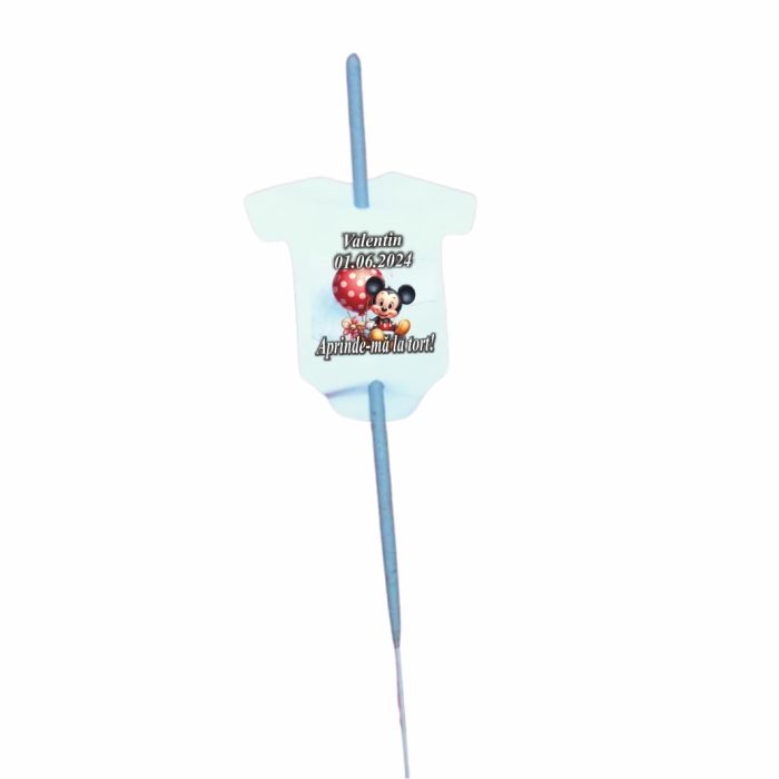 Artificie de Mana Botez, Aprinde-ma la tort, Personalizat, Mickey Mouse,  ABB002, 25cm - imagine 2