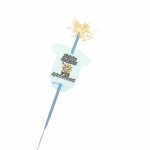 Artificie de Mana Botez, Aprinde-ma la tort, Personalizat, Safari,  ABB009, 25cm - imagine 4