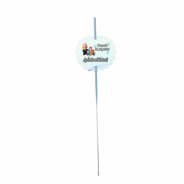 Artificie de Mana Botez, Aprinde-ma la tort, Personalizat, Baby Boss,  ABF010, 25cm - imagine 4