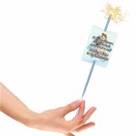 Artificie de Mana Nunta, Aprinde-ma la tort, Personalizat, Albastru, 25cm, AN03