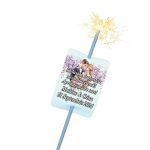Artificie de Mana Nunta, Aprinde-ma la tort, Personalizat, Mov, 25cm, AN07 - imagine 4