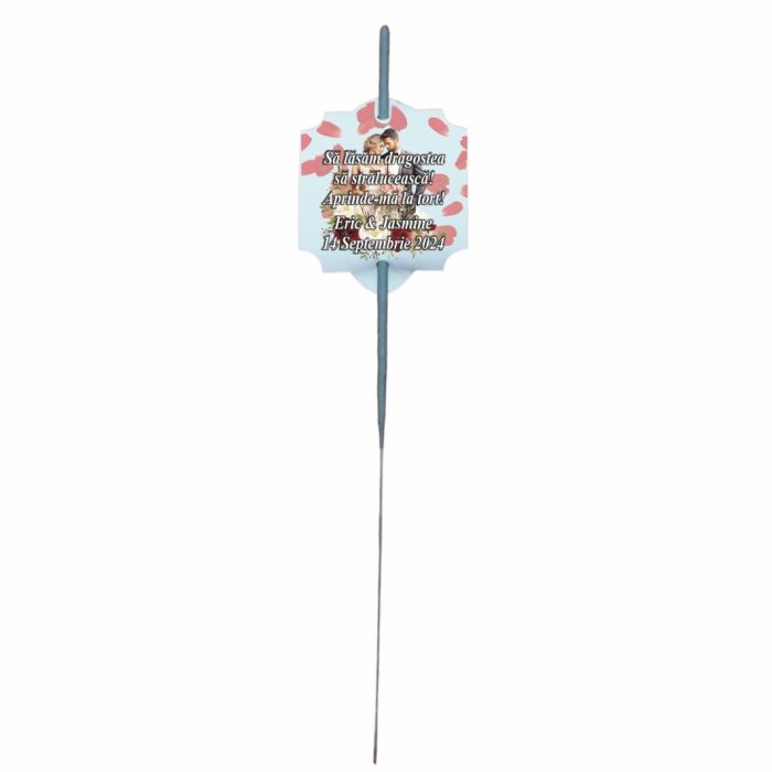 Artificie de Mana Nunta, Aprinde-ma la tort, Personalizat, Rosu, 25cm, AN08 - imagine 5