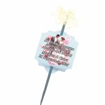 Artificie de Mana Nunta, Aprinde-ma la tort, Personalizat, Roz, 25cm, AN013 - imagine 4