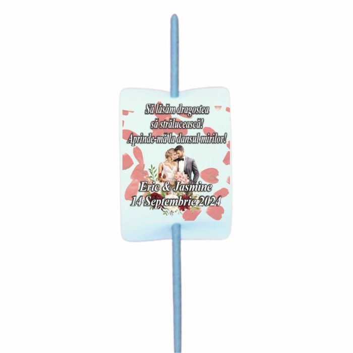 Artificie de Mana Nunta, Aprinde-ma la dansul mirilor, Personalizat, Rosu, 25cm, AND01 - imagine 1