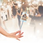 Artificie de Mana Nunta, Aprinde-ma la dansul mirilor, Personalizat, Portocaliu, 25cm, AND02 - imagine 2