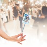 Artificie de Mana Nunta, Aprinde-ma la dansul mirilor, Personalizat, Albastru, 25cm, AND04 - imagine 2