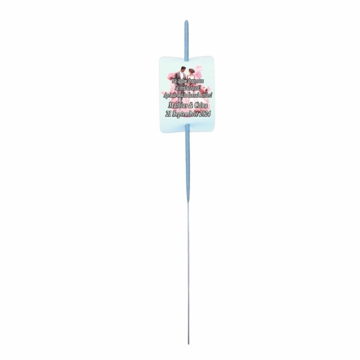 Artificie de Mana Nunta, Aprinde-ma la dansul mirilor, Personalizat, Roz, 25cm, AND06 - imagine 5