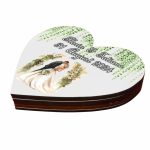 Cutie de verighete cu magnet, Personalizata, Inima, Verde, Lemn, CTV047 - imagine 4