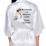 Halat mireasa, Personalizat, Nunta, Alb, Satin, HNM001 - imagine 3