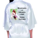 Halat mireasa, Personalizat, Nunta, Alb, Satin, HNM006 - imagine 3