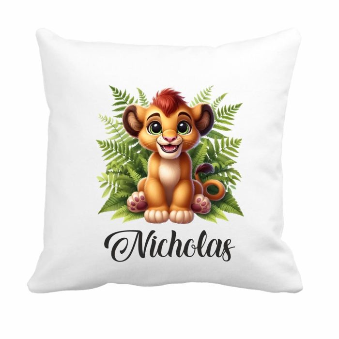 Perna personalizata cu nume, Gradinita, Simba, 40x40 cm, PGR006 - imagine 1