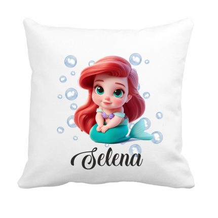 Perna personalizata cu nume, Gradinita, Mica Sirena, 40x40 cm, PGR008