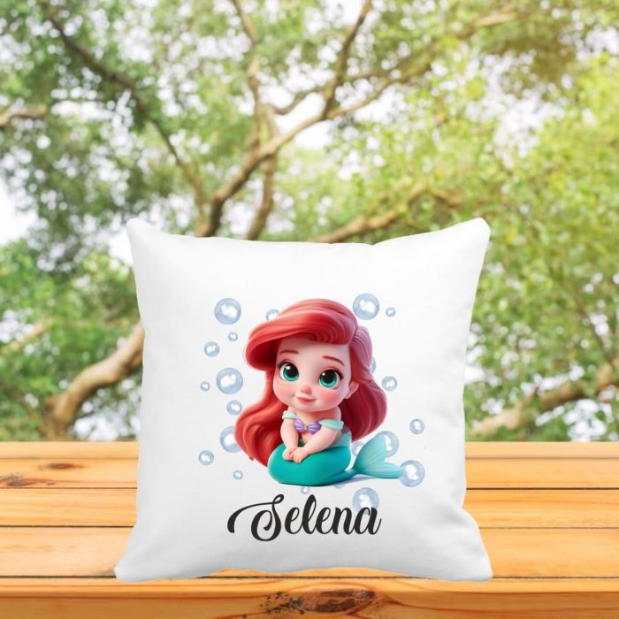 Perna personalizata cu nume, Gradinita, Mica Sirena, 40x40 cm, PGR008 - imagine 3
