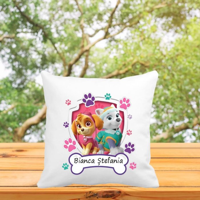 Perna personalizata cu nume, Gradinita, Patrula Catelusilor, 40x40 cm, PGR010 - imagine 3