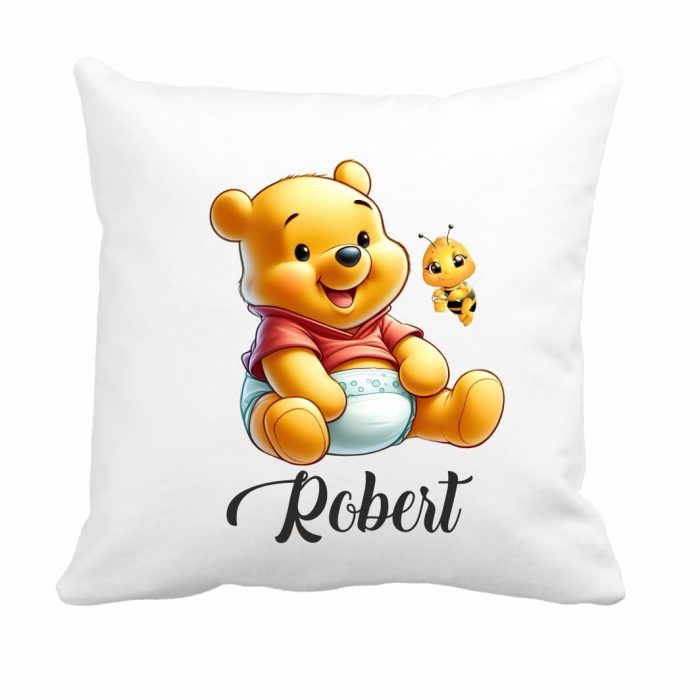 Perna personalizata cu nume, Gradinita, Winnie the Pooh, 40x40 cm, PGR011 - imagine 1