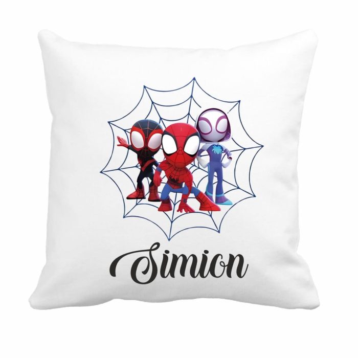 Perna personalizata cu nume, Gradinita, Spidey, 40x40 cm, PGR022 - imagine 1