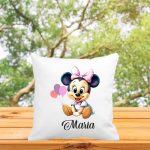 Perna personalizata cu nume, Gradinita, Minnie Mouse, 40x40 cm, PGR028 - imagine 3
