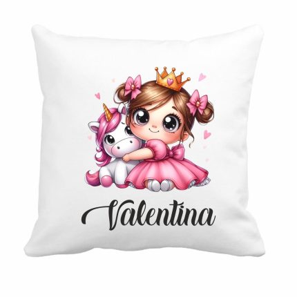 Perna personalizata cu nume, Gradinita, Mica Printesa, 40x40 cm, PGR035