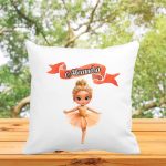 Perna personalizata cu nume, Gradinita, Balerina, 40x40 cm, PGR036 - imagine 3