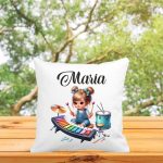 Perna personalizata cu nume, Gradinita, Mica muziciana, 40x40 cm, PGR037 - imagine 3