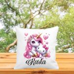 Perna personalizata cu nume, Gradinita, Unicorn, Hello Kitty, 40x40 cm, PGR038 - imagine 3