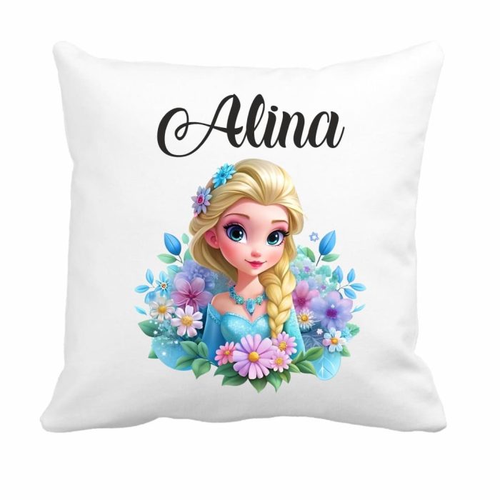Perna personalizata cu nume, Gradinita, Elsa, 40x40 cm, PGR052 - imagine 1