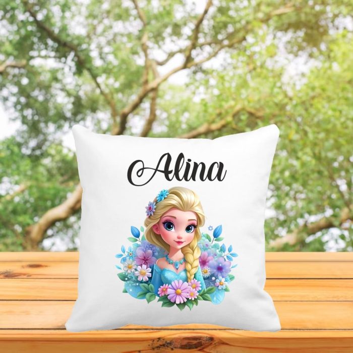 Perna personalizata cu nume, Gradinita, Elsa, 40x40 cm, PGR052 - imagine 3