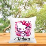 Perna personalizata cu nume, Gradinita, Hello Kitty, 40x40 cm, PGR053 - imagine 3
