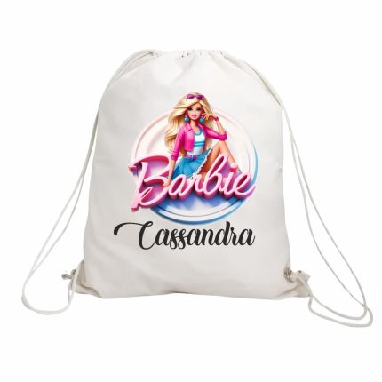 Rucsac personalizat cu nume, Gradinita, Barbie, 43x34 cm, RGR013