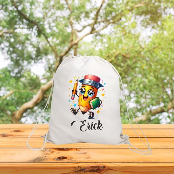 Rucsac personalizat cu nume, Gradinita, Creionel, 43x34 cm, RGR021 - imagine 3