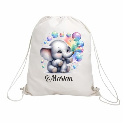 Rucsac personalizat cu nume, Gradinita, Elefantel, 43x34 cm, RGR031