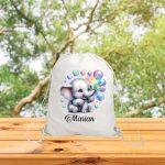 Rucsac personalizat cu nume, Gradinita, Elefantel, 43x34 cm, RGR031 - imagine 3