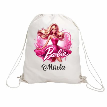 Rucsac personalizat cu nume, Gradinita, Barbie, 43x34 cm, RGR032