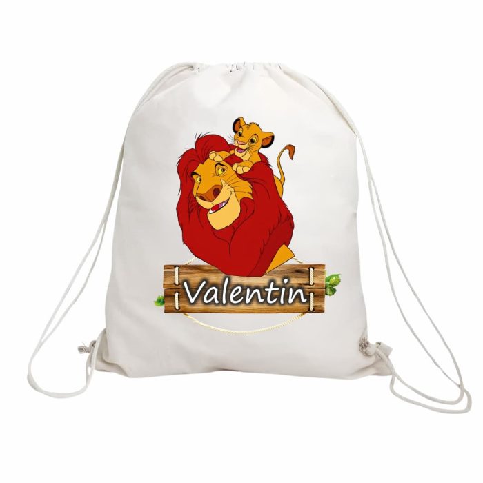 Rucsac personalizat cu nume, Gradinita, Lion King, 43x34 cm, RGR033 - imagine 1