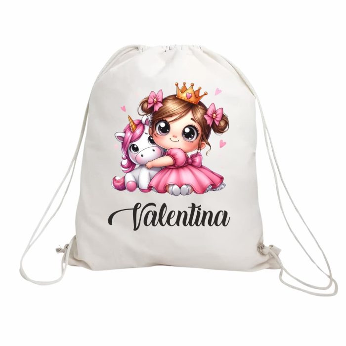 Rucsac personalizat cu nume, Gradinita, Mica Printesa, 43x34 cm, RGR035 - imagine 1