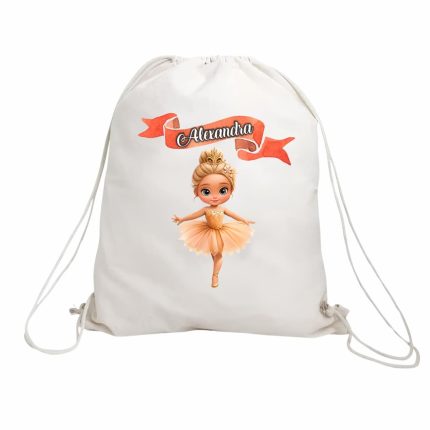 Rucsac personalizat cu nume, Gradinita, Balerina, 43x34 cm, RGR036