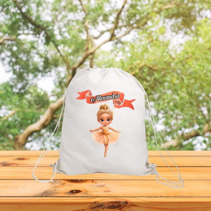 Rucsac personalizat cu nume, Gradinita, Balerina, 43x34 cm, RGR036 - imagine 3