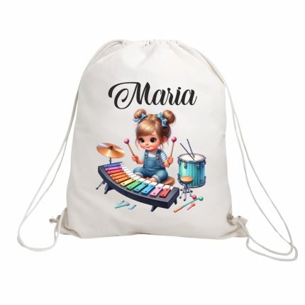 Rucsac personalizat cu nume, Gradinita, Mica Muziciana, 43x34 cm, RGR037