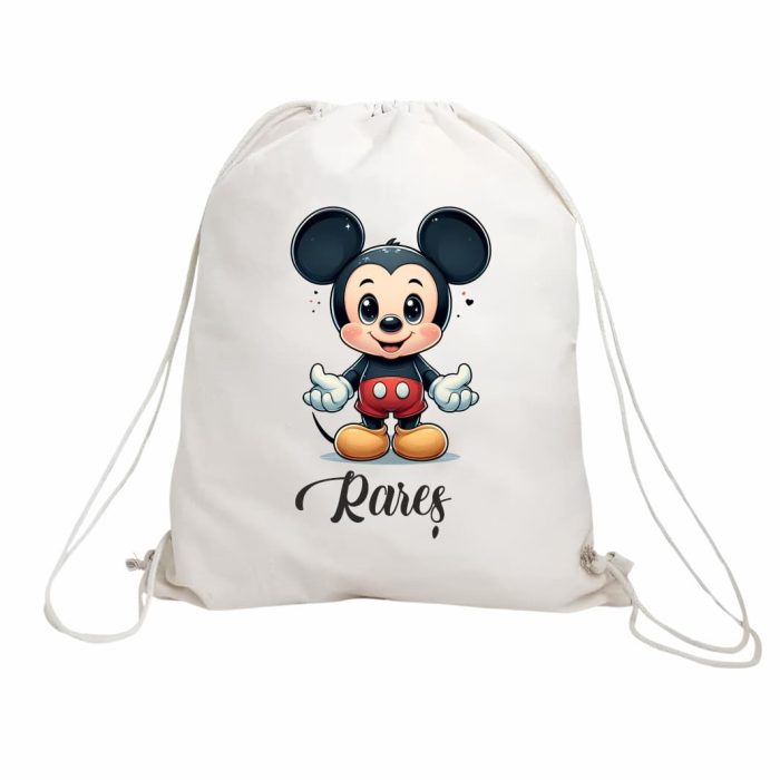 Rucsac personalizat cu nume, Gradinita, Mickey Mouse, 43x34 cm, RGR040 - imagine 1