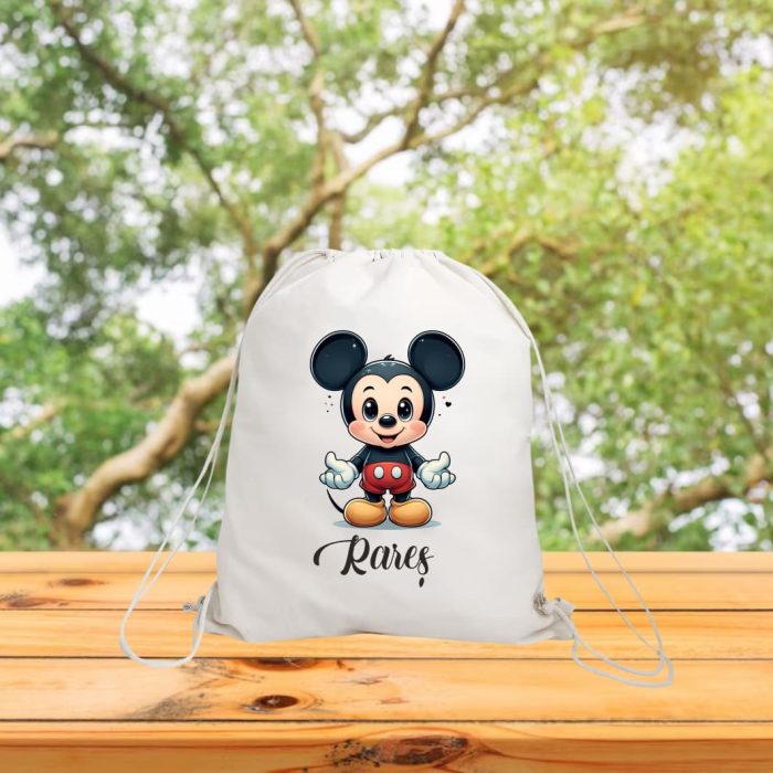 Rucsac personalizat cu nume, Gradinita, Mickey Mouse, 43x34 cm, RGR040 - imagine 3