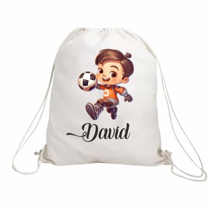 Rucsac personalizat cu nume, Gradinita, Micul fotbalist, 43x34 cm, RGR047