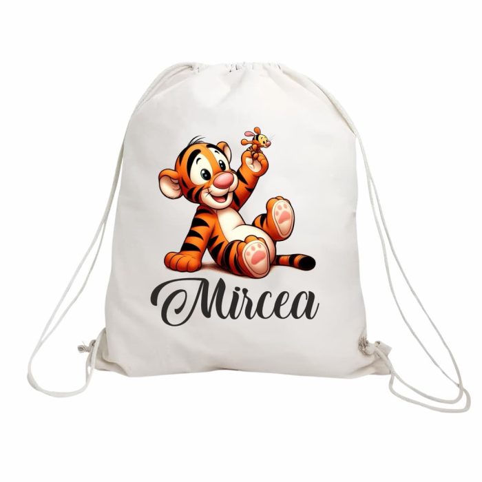 Rucsac personalizat cu nume, Gradinita, Tigru, 43x34 cm, RGR048 - imagine 1