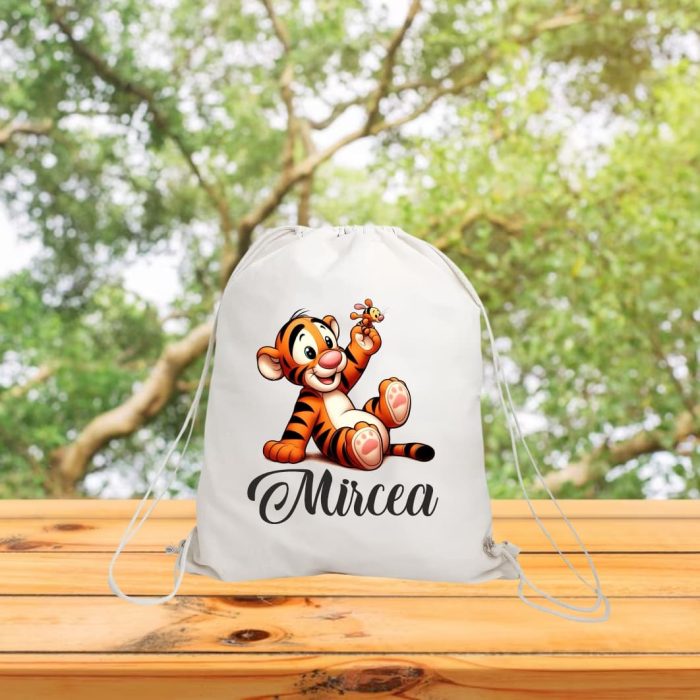 Rucsac personalizat cu nume, Gradinita, Tigru, 43x34 cm, RGR048 - imagine 3
