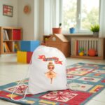 rucsac copii personalizat balerina portocalie