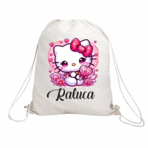 rucsac copii personalizat hello kitty roz